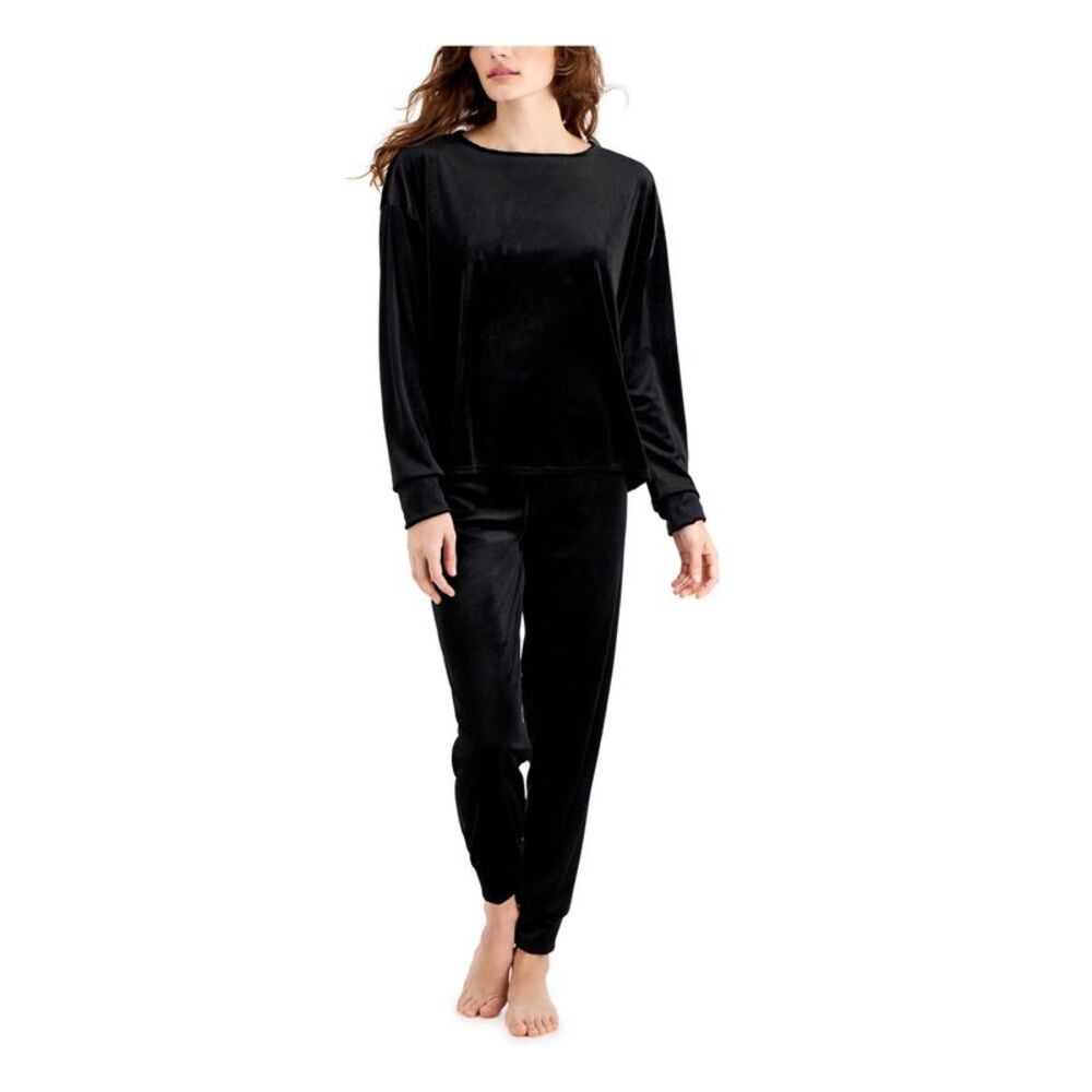 JENNI INTIMATES Intimates Black Cuffed Ankle Length Sleep Pants S